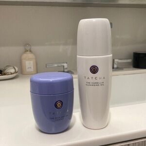 Tatcha cleanser and polish